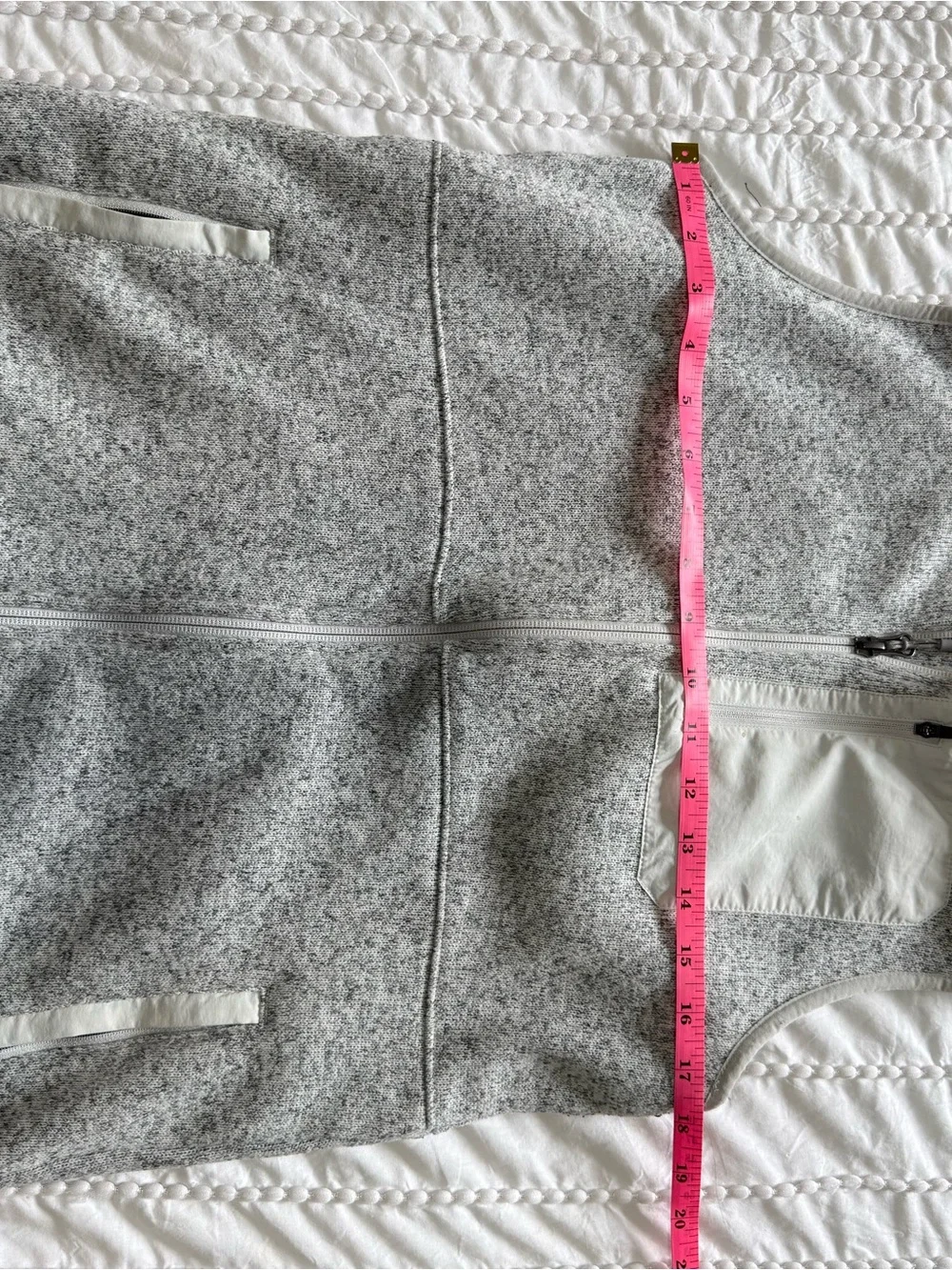 L.L.Bean Gray Sweater Fleece Zip Vest Size Small